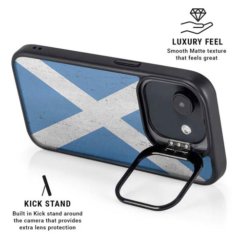Scotland Flag Distressed iPhone 16e Kickstand Case